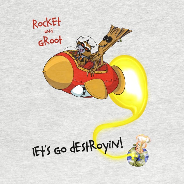 Rocket and Groot - Let's Go Destroyin! by Alt World Studios